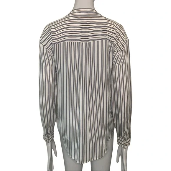 JUICY COUTURE 100% Silk “Mediterranean” Striped Blouse Size XS - Picture 10 of 16